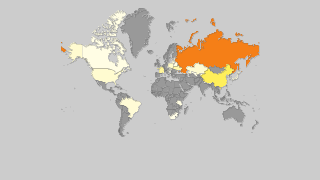 Map of countries by Buckwheat production Thumbnail
