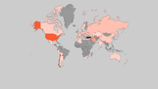 Countries by Cherry production Thumbnail