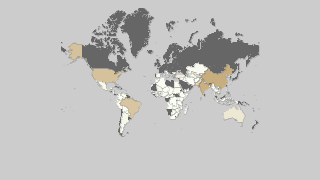 Map of countries by Cotton production Thumbnail