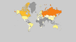 Map of countries by Oat production Thumbnail