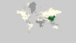 Map of countries by Pear production Thumbnail