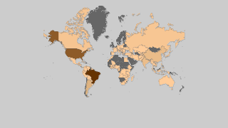 Map of countries by Soybean production Thumbnail